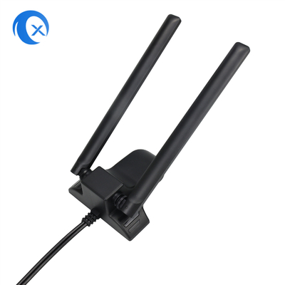 Διπλή ζώνη 2.4GHz 5GHz RP-SMA WIFI κεραίες με καλώδιο επέκτασης 6,5 ποδιών για PC Desktop Computer Wireless Bluetooth