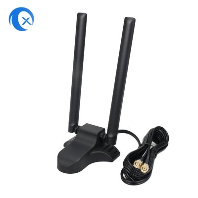 Διπλή ζώνη 2.4GHz 5GHz RP-SMA WIFI κεραίες με καλώδιο επέκτασης 6,5 ποδιών για PC Desktop Computer Wireless Bluetooth