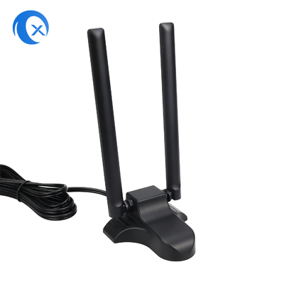 Διπλή ζώνη 2.4GHz 5GHz RP-SMA WIFI κεραίες με καλώδιο επέκτασης 6,5 ποδιών για PC Desktop Computer Wireless Bluetooth
