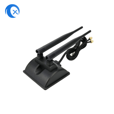 6dBi WIFI κεραία με RP-SMA αρσενικό σύνδεσμο 2.4GHz 5GHz διπλή ζώνη μαγνητική βάση για PCI-E WiFi ασύρματους δρομολογητές