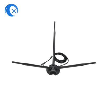 2.4G/5G Τριπλή 7dBi Αντένα WiFi Bluetooth Ασύρματος Εκτεταστής Μαγνητική Αντένα Με RP-SMA αρσενικό σύνδεσμο