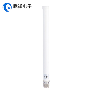 2.4G + 5.8G Διπλή ζώνη υψηλής αύξησης 7DBi WiFi εξωτερική αδιάβροχη κεραία υαλοπλαστικής με N αρσενικό συνδέτη
