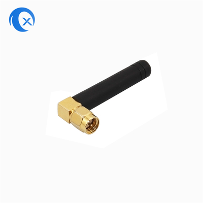 Τεταρτημόρια δεξιά γωνία 850 έως 1900 MHz GSM καουτσούκ κεραία με δεξιά γωνία SMA αρσενικό