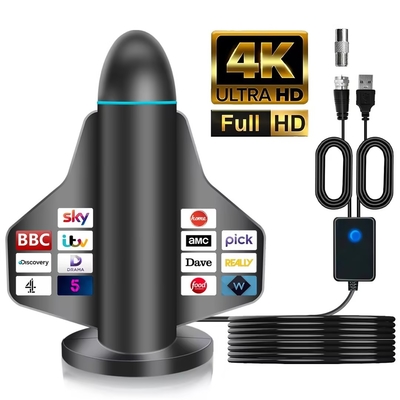 Νέα ψηφιακή τηλεοπτική κεραία 4K HD μεγάλης εμβέλειας με ενισχυτικό σήματος για έξυπνη τηλεόραση και όλες τις τηλεοράσεις για τοπικά κανάλια εσωτερικά και εξωτερικά