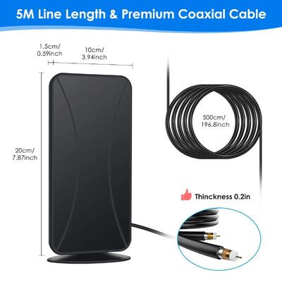 Εξωτερική εσωτερική τηλεοπτική κεραία HD μεγάλης εμβέλειας με ενισχυτή σήματος Ψηφιακή κεραία HD για έξυπνη τηλεόραση και όλες τις τηλεοράσεις